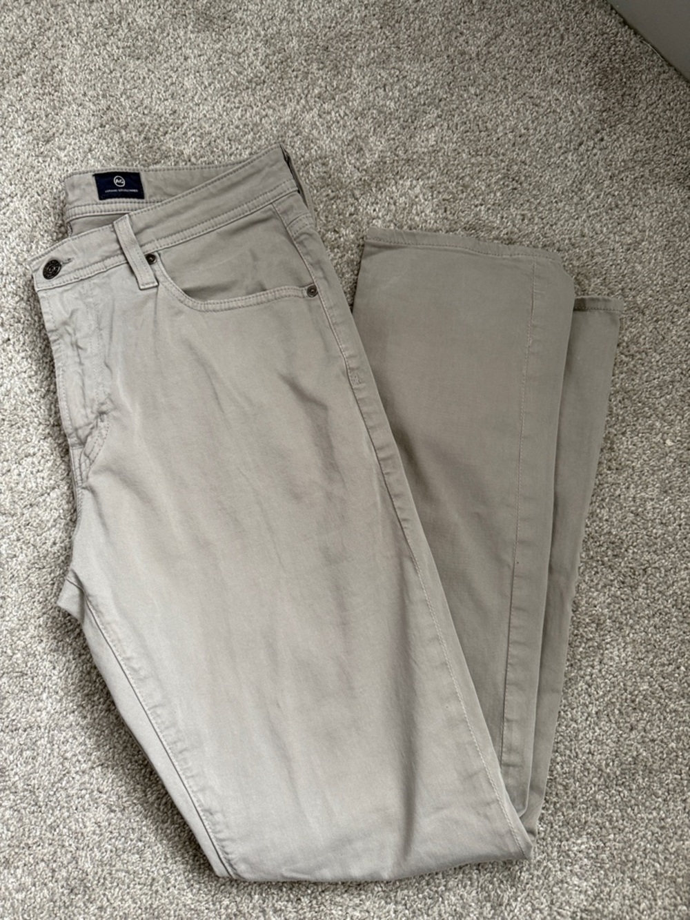 AG Adriano Goldschmied Men's The Everett Slim Straight in Light Taupe
